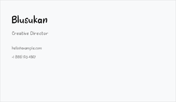 Blusukan Business Card