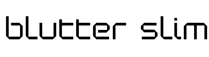 Blutter Slim  Frei Schriftart Herunterladen