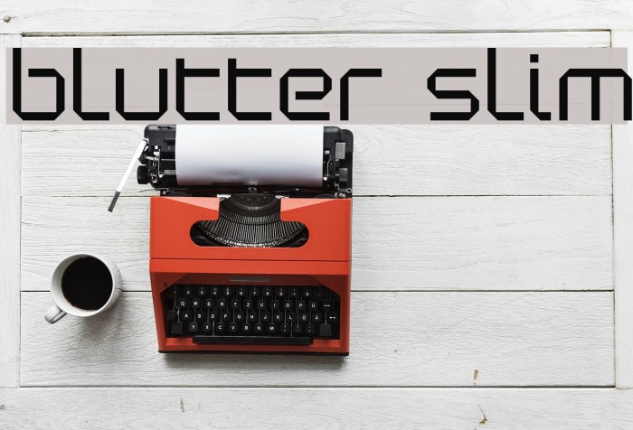 Blutter Slim Font examples