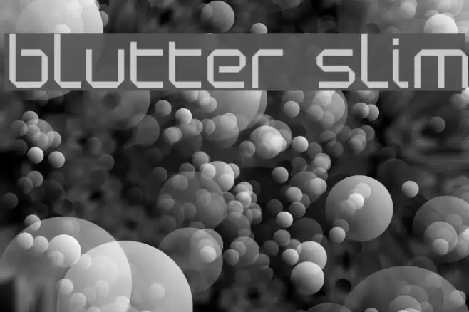 Blutter Slim Font examples
