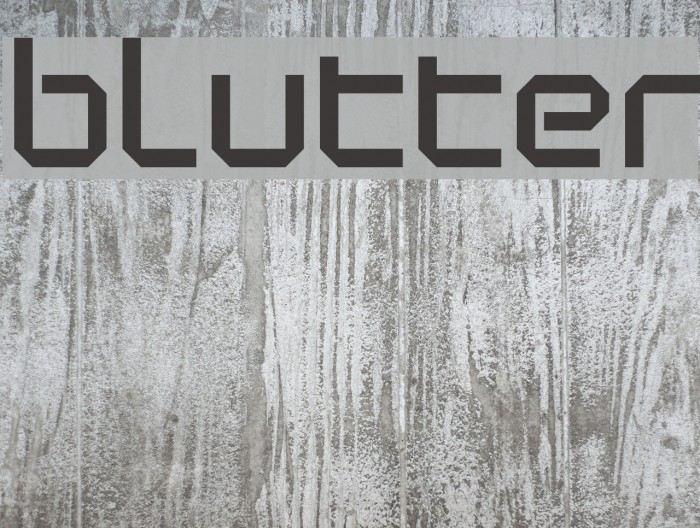 Blutter Font examples
