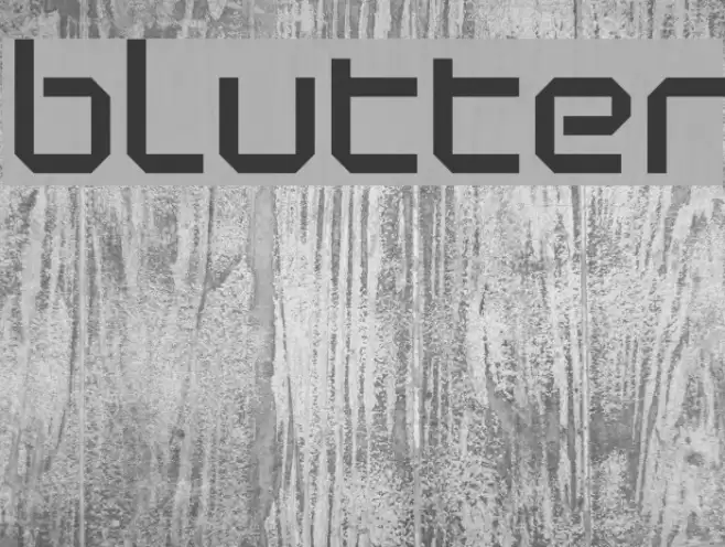 Blutter Font examples