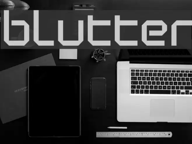 Blutter Font examples