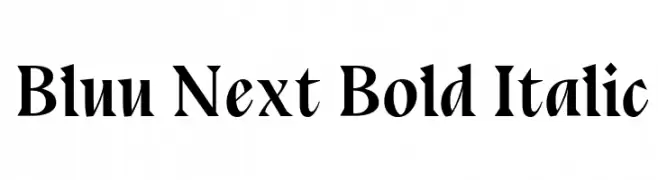 Bluu Next Bold Italic  تنزيل الخطوط