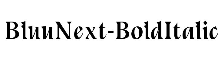 BluuNext-BoldItalic Font