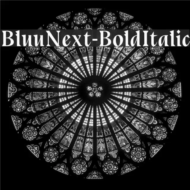 BluuNext-BoldItalic Font examples