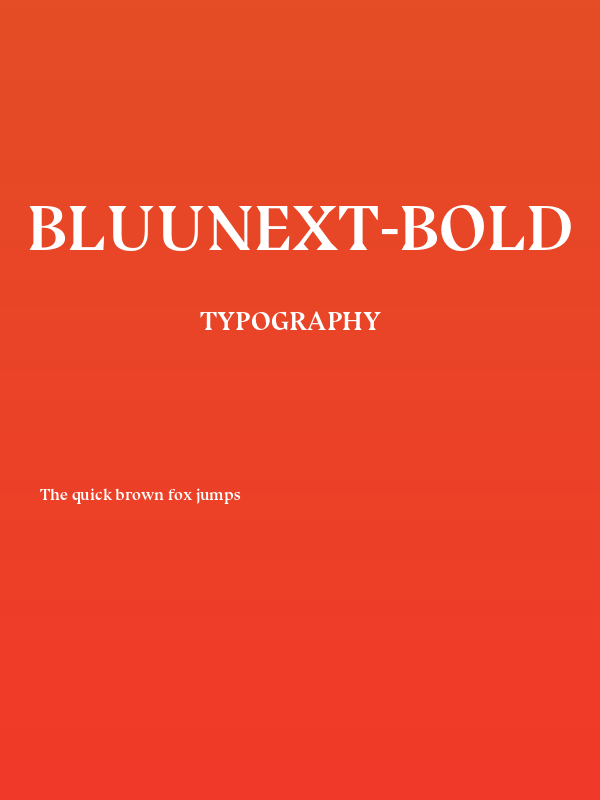 BluuNext-Bold Poster