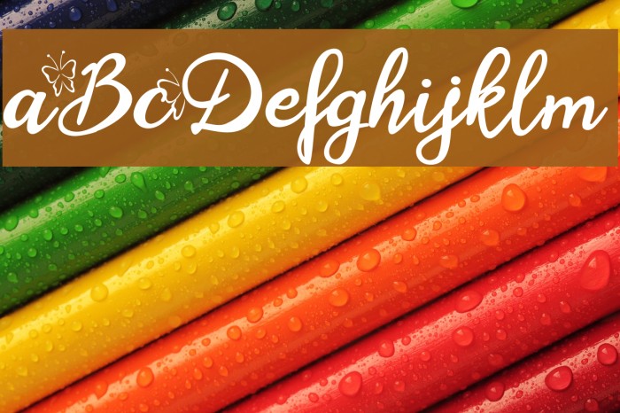 Blysher Demo Font examples