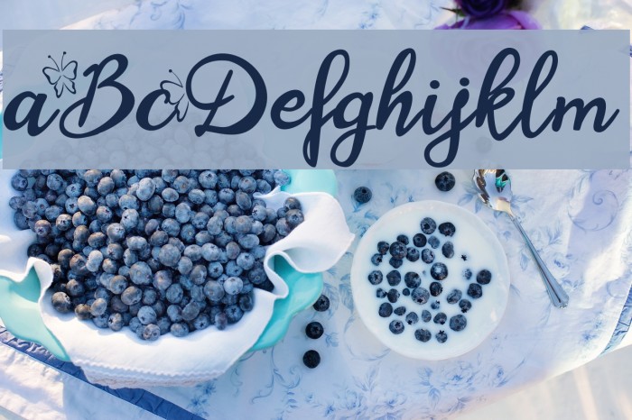Blysher Demo Font examples