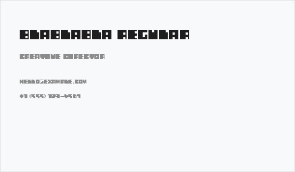 blablabla Regular Business Card