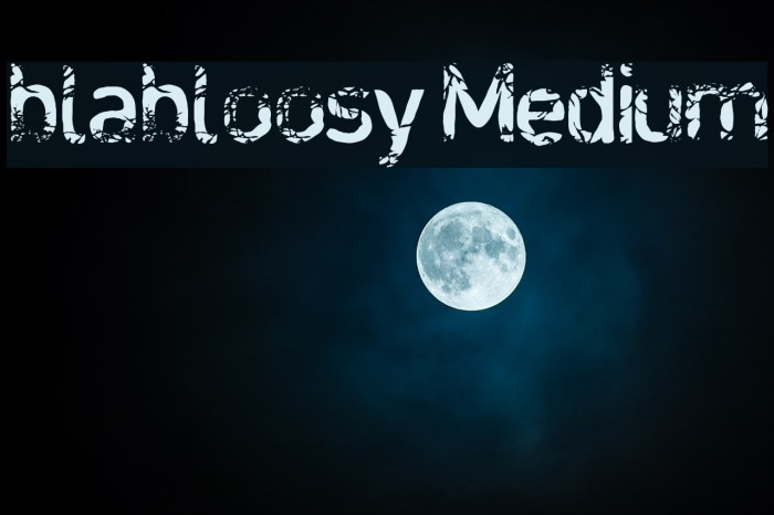 blabloosy Medium Font examples