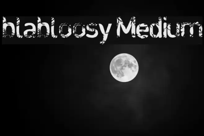 blabloosy Medium フォント examples