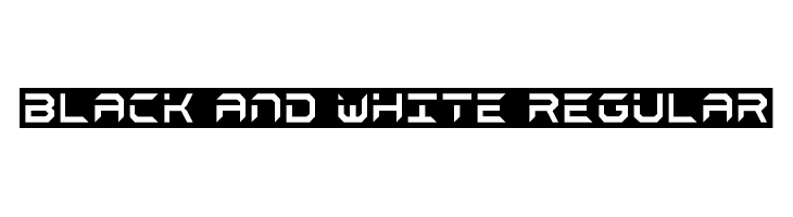 black and white Regular Font