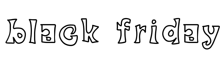 black friday Font