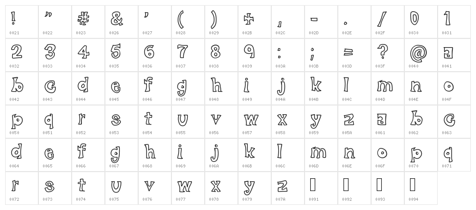 black friday Character Map