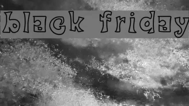 black friday Font examples