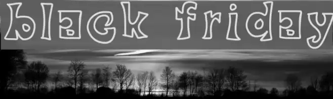 black friday Font examples