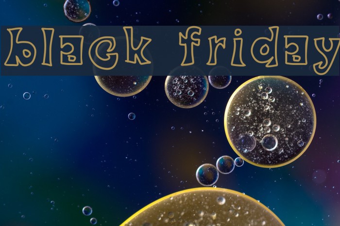 black friday Font examples