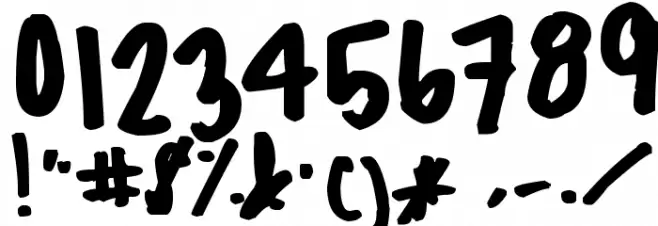 black jack Font OTHER CHARS