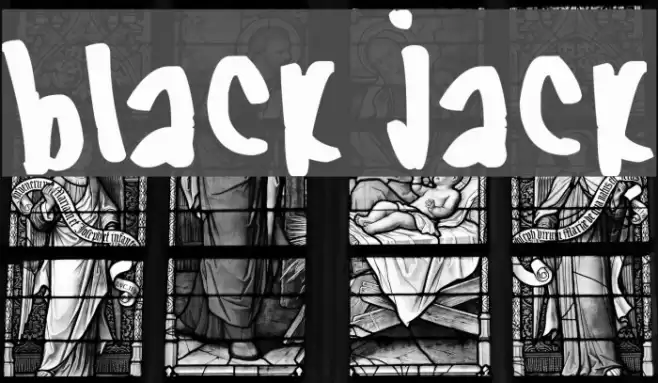 black jack Font examples