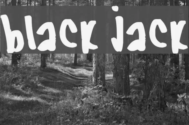 black jack Font examples