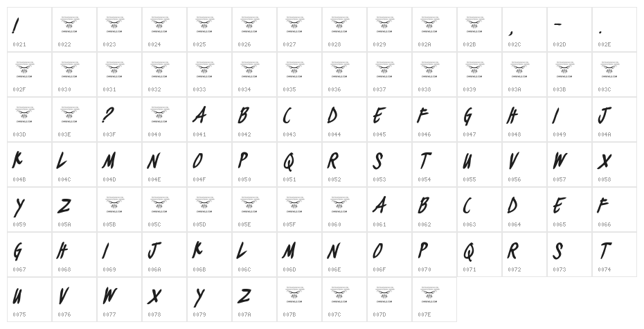 black jacket boys Bold Italic Character Map