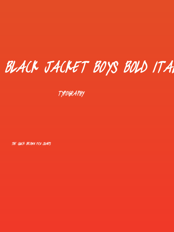 black jacket boys Bold Italic Poster