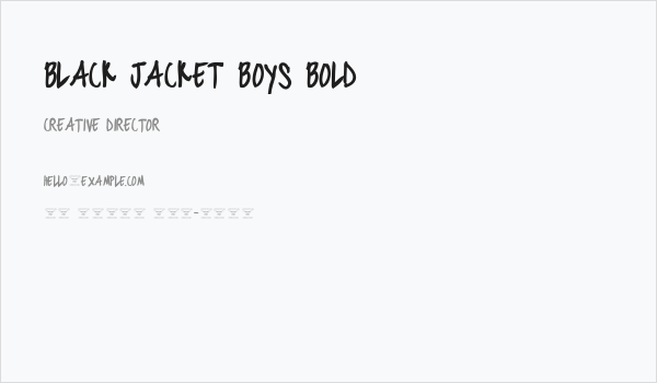 black jacket boys Bold Business Card
