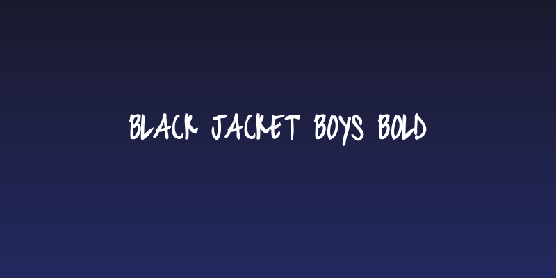 black jacket boys Bold Social Header