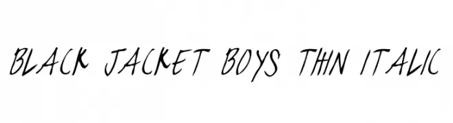 black jacket boys Thin Italic  baixar fontes gratis