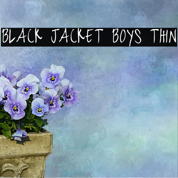black jacket boys Thin Example 2