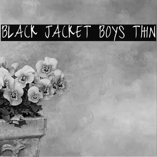 black jacket boys Thin Font examples