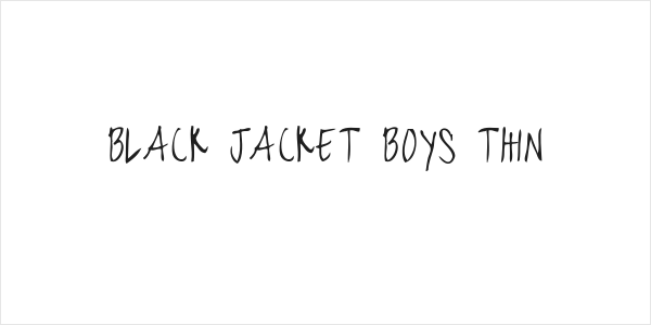 black jacket boys Thin Logo