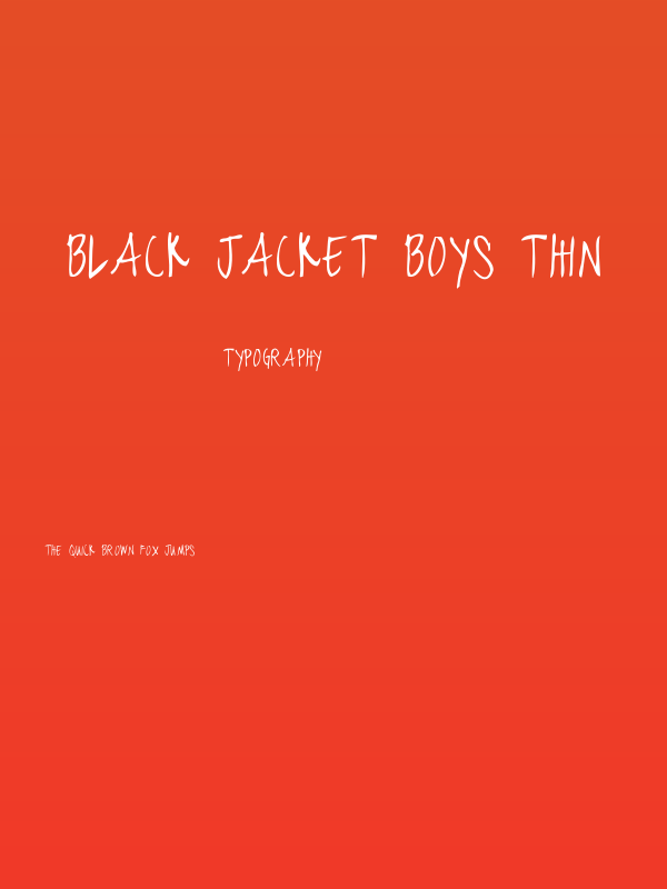 black jacket boys Thin Poster