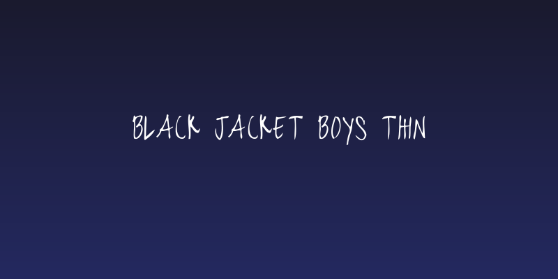 black jacket boys Thin Social Header