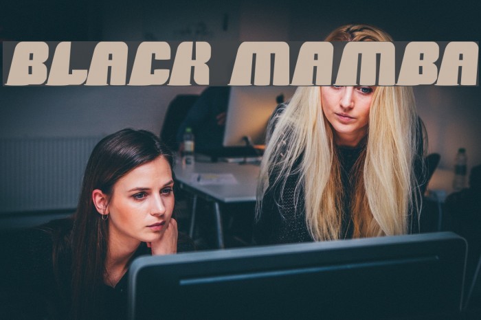 black mamba Шрифта examples