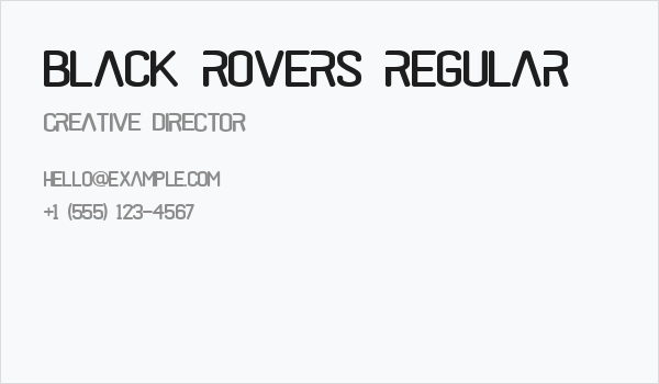 black rovers regular Business Card