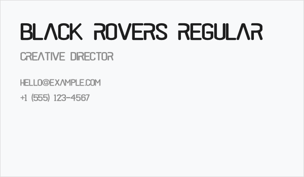 black rovers regular Business Card