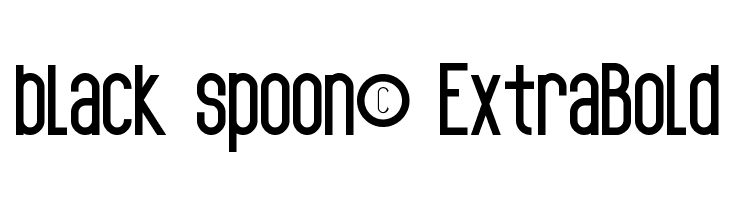 black spoon© ExtraBold Font