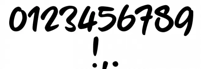 blackHand_TRIAL Font OTHER CHARS