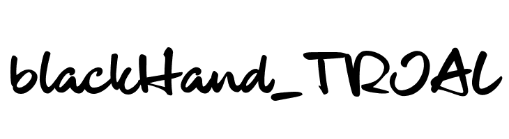 blackHand_TRIAL  font caratteri gratis