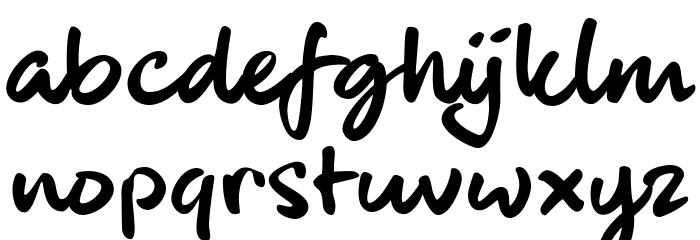 blackHand_TRIAL Font LOWERCASE