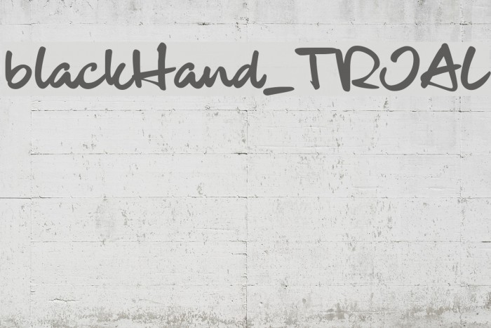 blackHand_TRIAL Font examples