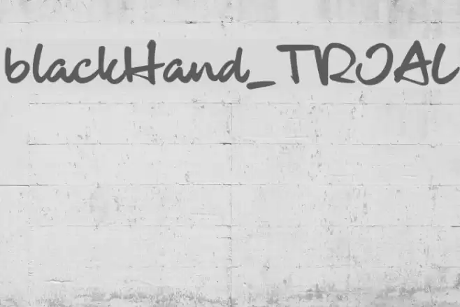 blackHand_TRIAL Font examples