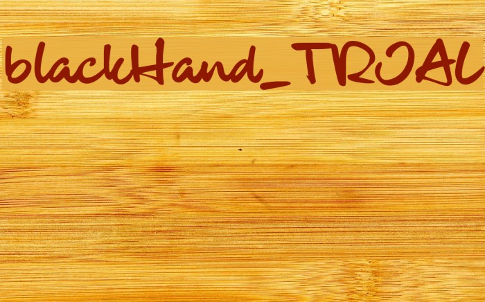 blackHand_TRIAL Font examples