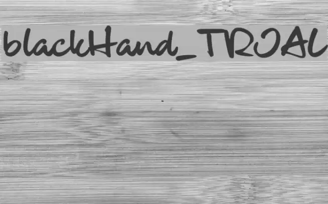 blackHand_TRIAL Font examples