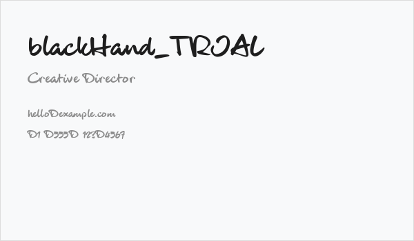 blackHand_TRIAL Business Card
