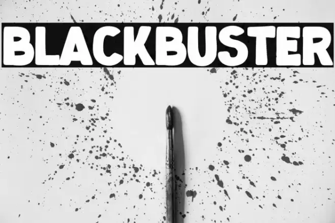 blackbuster Font examples