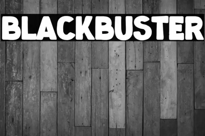 blackbuster Font examples