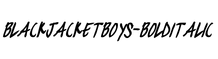 blackjacketboys-BoldItalic  les polices de caractères gratuit tlcharger
